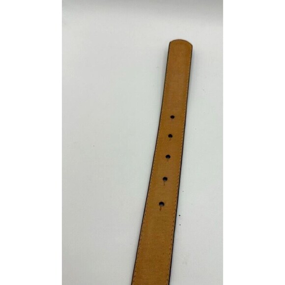 Kenneth Cole Belt Mens 30 Black Croc Embossed Italian Leather Silver Buckle - Picture 8 of 16